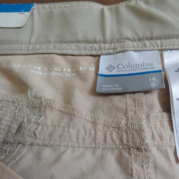 COLUMBIA Coral Point III Omni Shade Shorts in Fossil Tan Outdoor Gorpcore 14 NWT - Picture 16 of 16